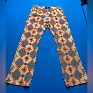 FALLON TAYLOR RANCH Aztec Print Bootcut Girls Jeans